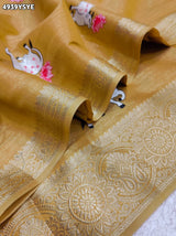 KcPc Tissue Silk Banarasi Saree with Kashida WorkSWA