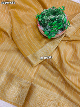 KcPc Tissue Silk Banarasi Saree with Kashida WorkSWA