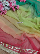 KcPc Georgette Saree with Traditional Style & Gotapatti Work MHS