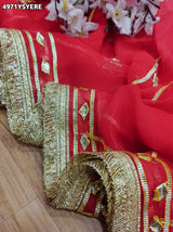 KcPc Traditional Georgette Saree with Beautiful Gotapatti Work MHS