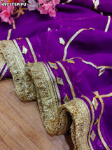 KcPc Beautiful Georgette Saree with Traditional Gotapatti Work MHS