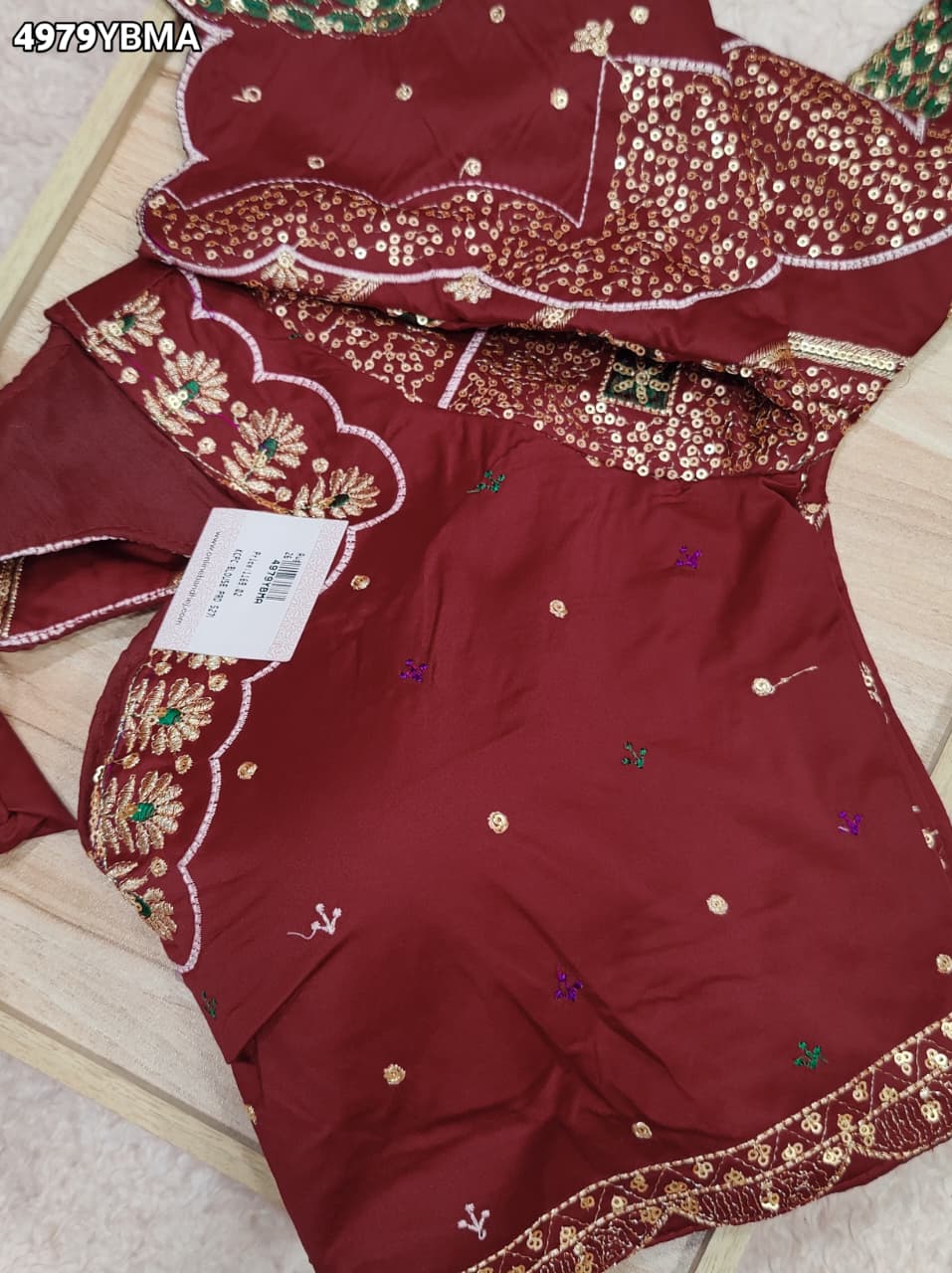 KcPc Designer Cotton Silk Ready To Wear Blouse with Tari WorkPRD