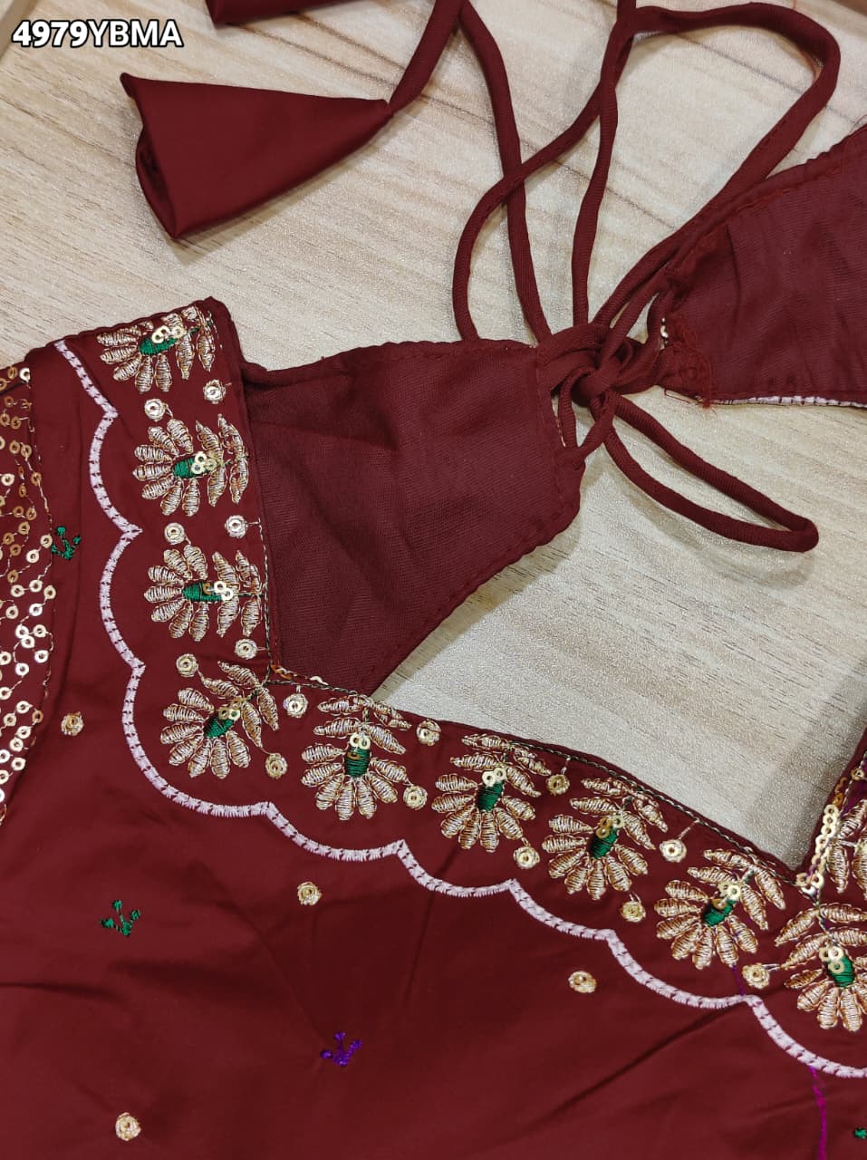 KcPc Designer Cotton Silk Ready To Wear Blouse with Tari WorkPRD
