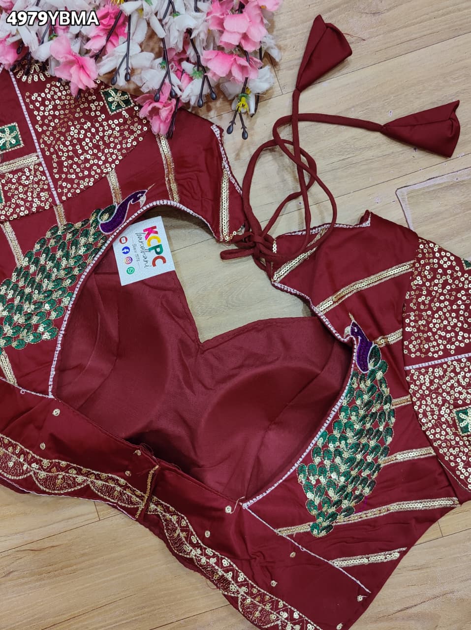 KcPc Designer Cotton Silk Ready To Wear Blouse with Tari WorkPRD