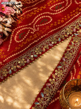 KcPc Georgette Traditional Pila Chunri with Embroidery Work
