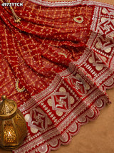 KcPc Georgette Pila Chunri with Beautiful Embroidery Work
