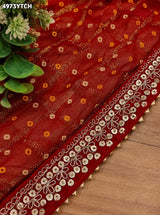 KcPc Georgette Pila Chunri with Beautiful Embroidery Work