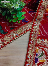 KcPc Premium Georgette Pila Chunri for Festive Occasions