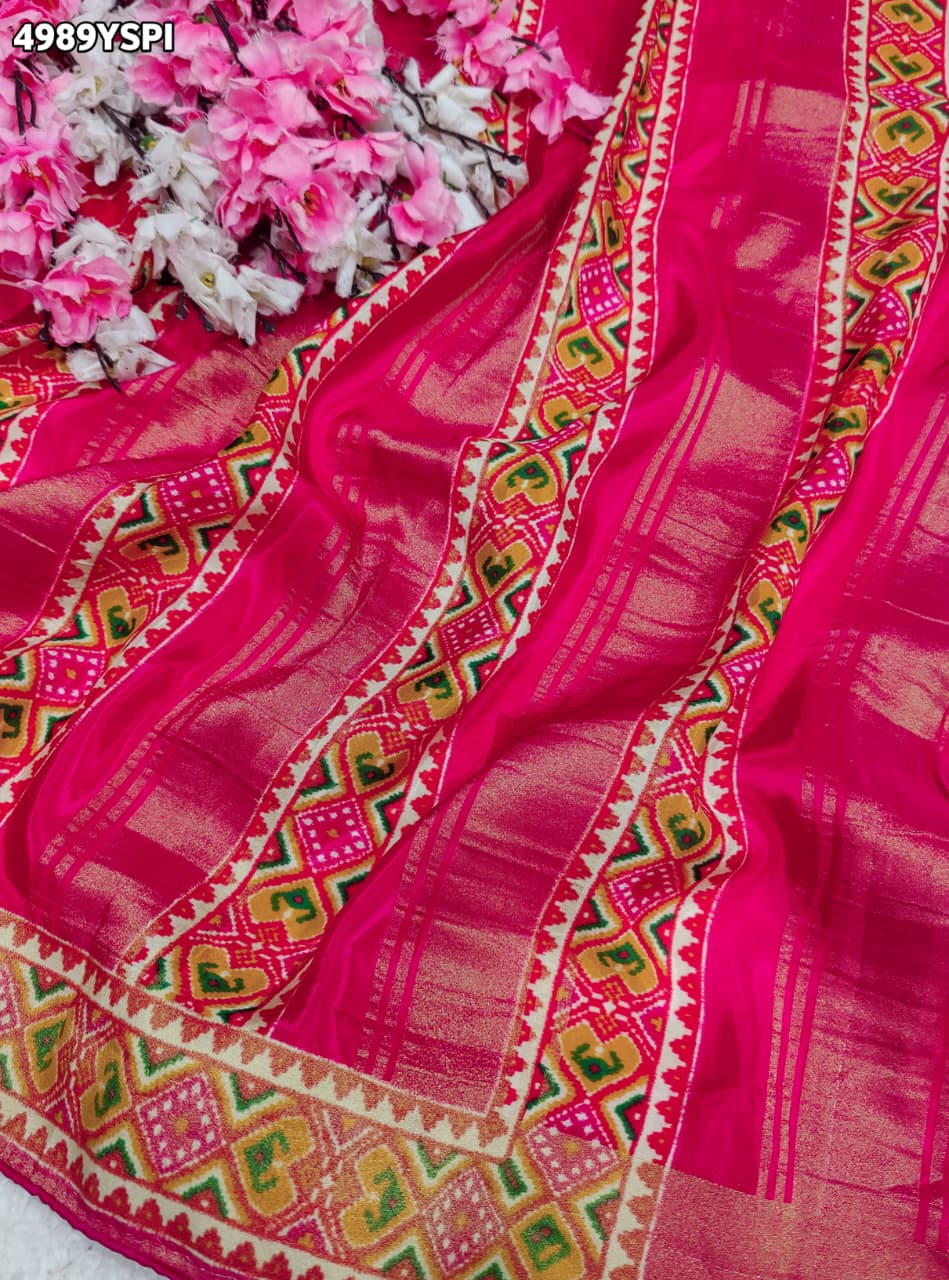 KcPc Designer Tissue SilkPatola Style Saree with Zari WorkRG