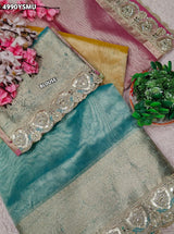 KcPc Elegant Tissue Silk Saree with Designer Diamond Stone WorkNDA