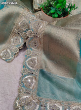 KcPc Elegant Tissue Silk Saree with Designer Diamond Stone WorkNDA