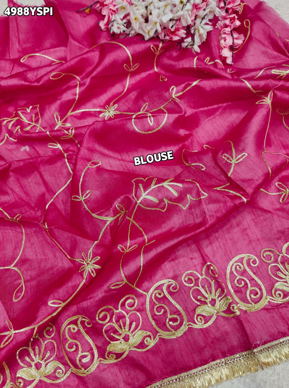 KcPc Designer Georgette Leheriya Saree with Gota WorkAFN