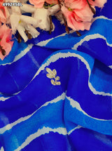 KcPc Premium Georgette Leheriya Saree with Peturn Work SWA