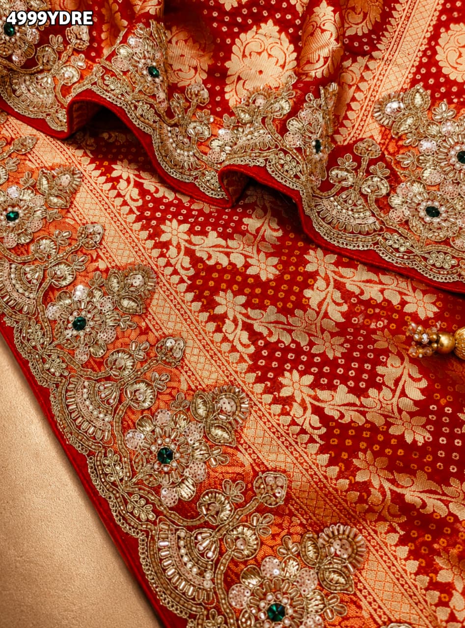 KcPc Designer Georgette Banarasi Dupatta with Heavy Embroidery Work