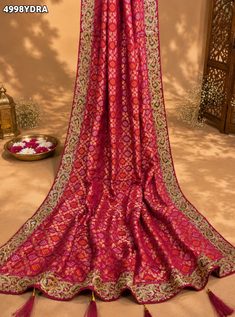 KcPc Traditional Georgette Banarasi Dupatta with Designer Embroidery