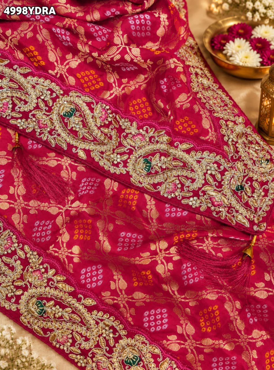 KcPc Traditional Georgette Banarasi Dupatta with Designer Embroidery