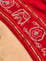 KcPc Gaji Silk Bandhani Style Dupatta with Gota Patti Work AMT
