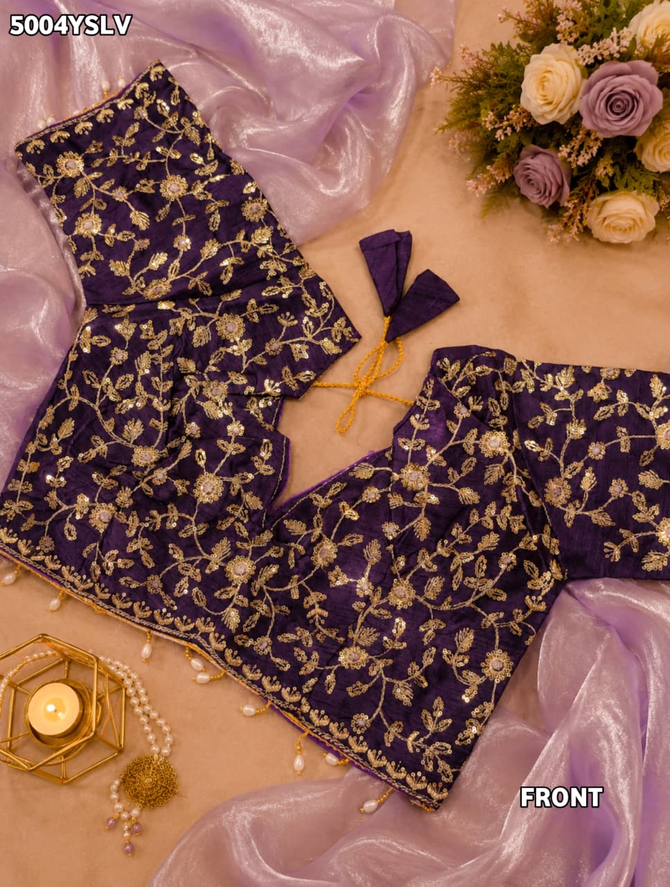 KcPcTissue Silk Designer Style Saree with Embroidery Work HM