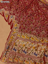 KcPc Pure Khaddi Georgette Kalamkari Saree with Zari WeavingASIF