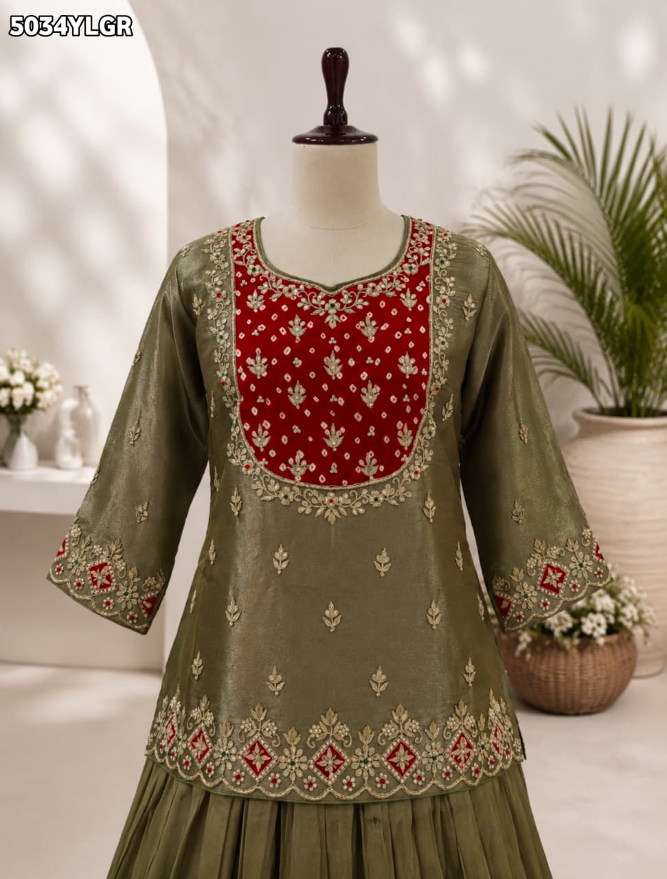 KcPc HO Silk Ready-to-Wear Lehenga with Zardosi Work