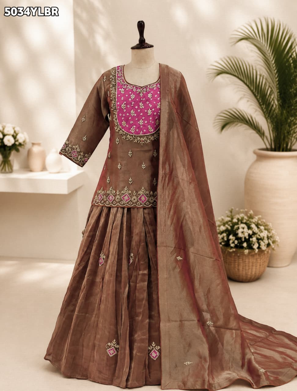 KcPc Elegant HO Silk Ready-to-Wear Lehenga with Zardosi Embroidery