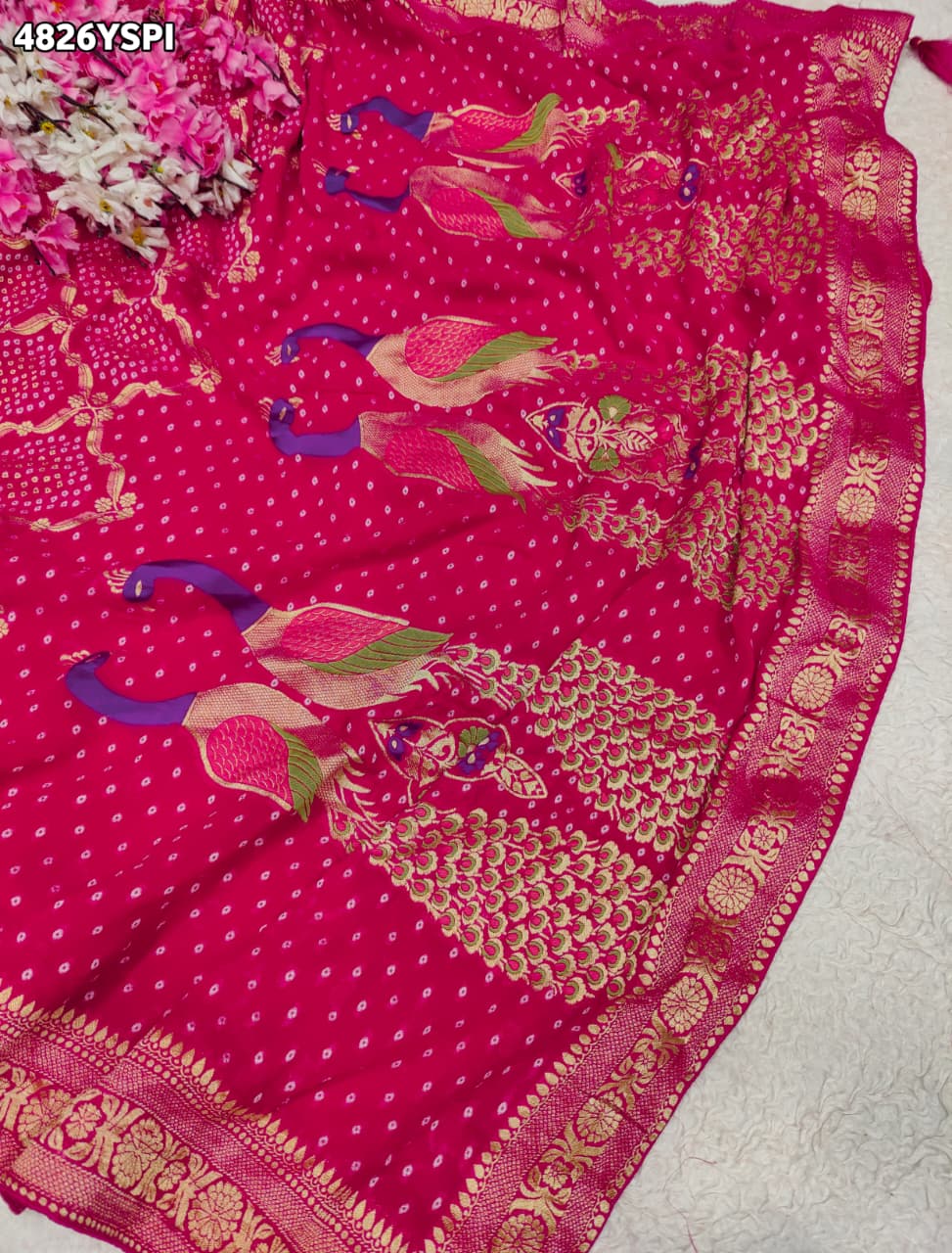 KcPc Traditional Banarasi Style Georgette Saree with Beautiful Zari WeavingVKFH