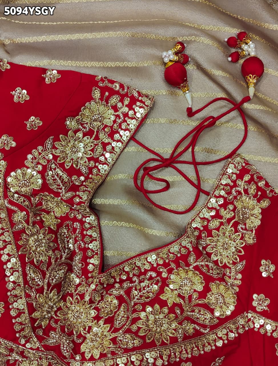 KcPc Designer Tissue Silk Saree with Heavy Embroidery WorkHSE