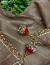 KcPc Designer Tissue Silk Saree with Heavy Embroidery WorkHSE