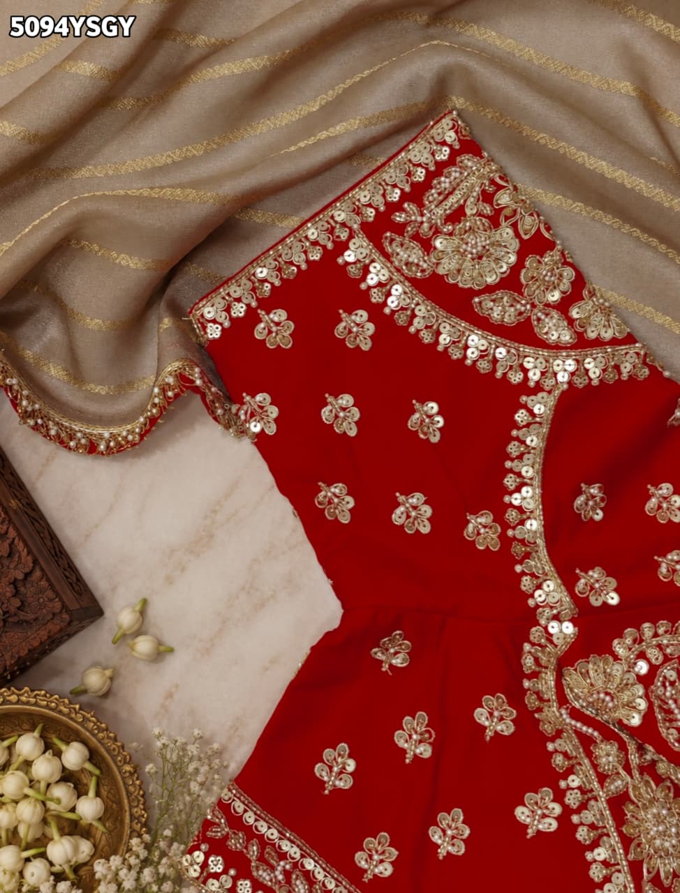 KcPc Designer Tissue Silk Saree with Heavy Embroidery WorkHSE