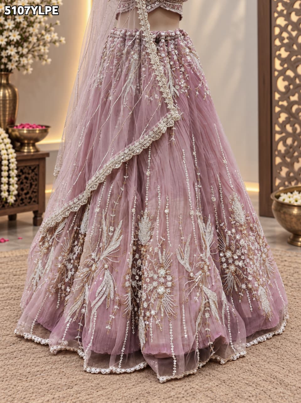 KcPc Party Wear Designer Tissue Silk Lehenga with Embroidery Work