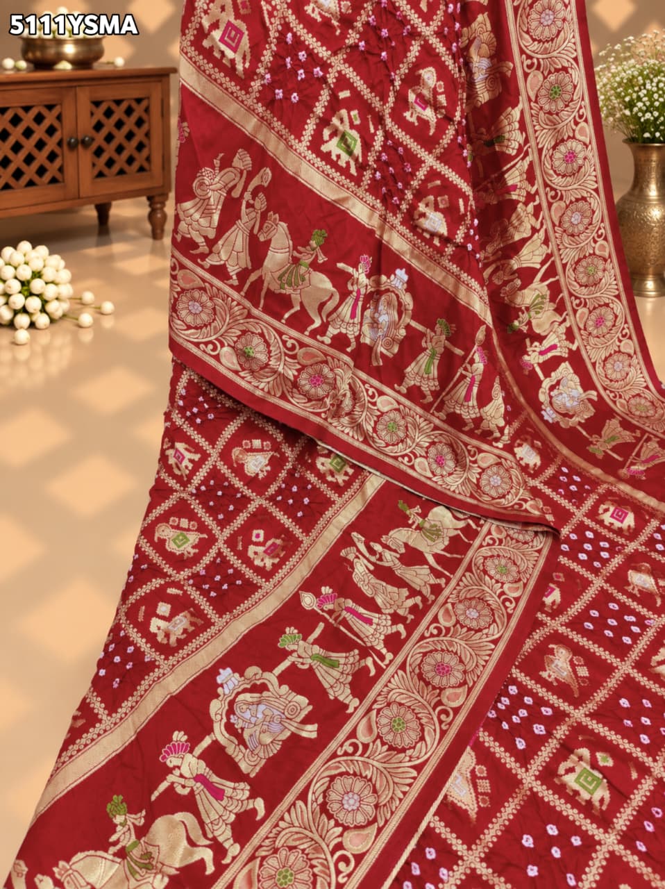 KcPc Banarasi Style Silk Saree with Zari Weaving for Festive Wear