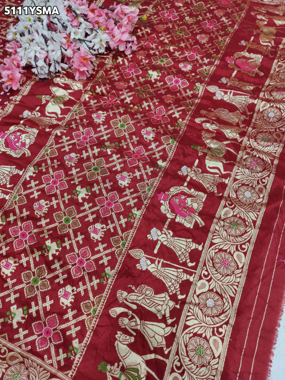 KcPc Banarasi Style Silk Saree with Zari Weaving for Festive Wear