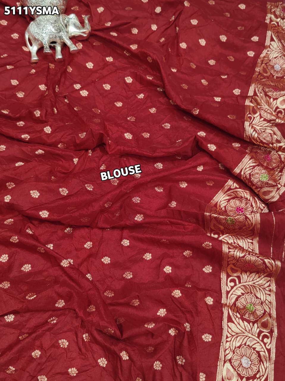 KcPc Banarasi Style Silk Saree with Zari Weaving for Festive Wear