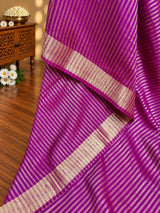 KcPc New Tissue Silk Banarasi Style With Zari weaving Saree KB
