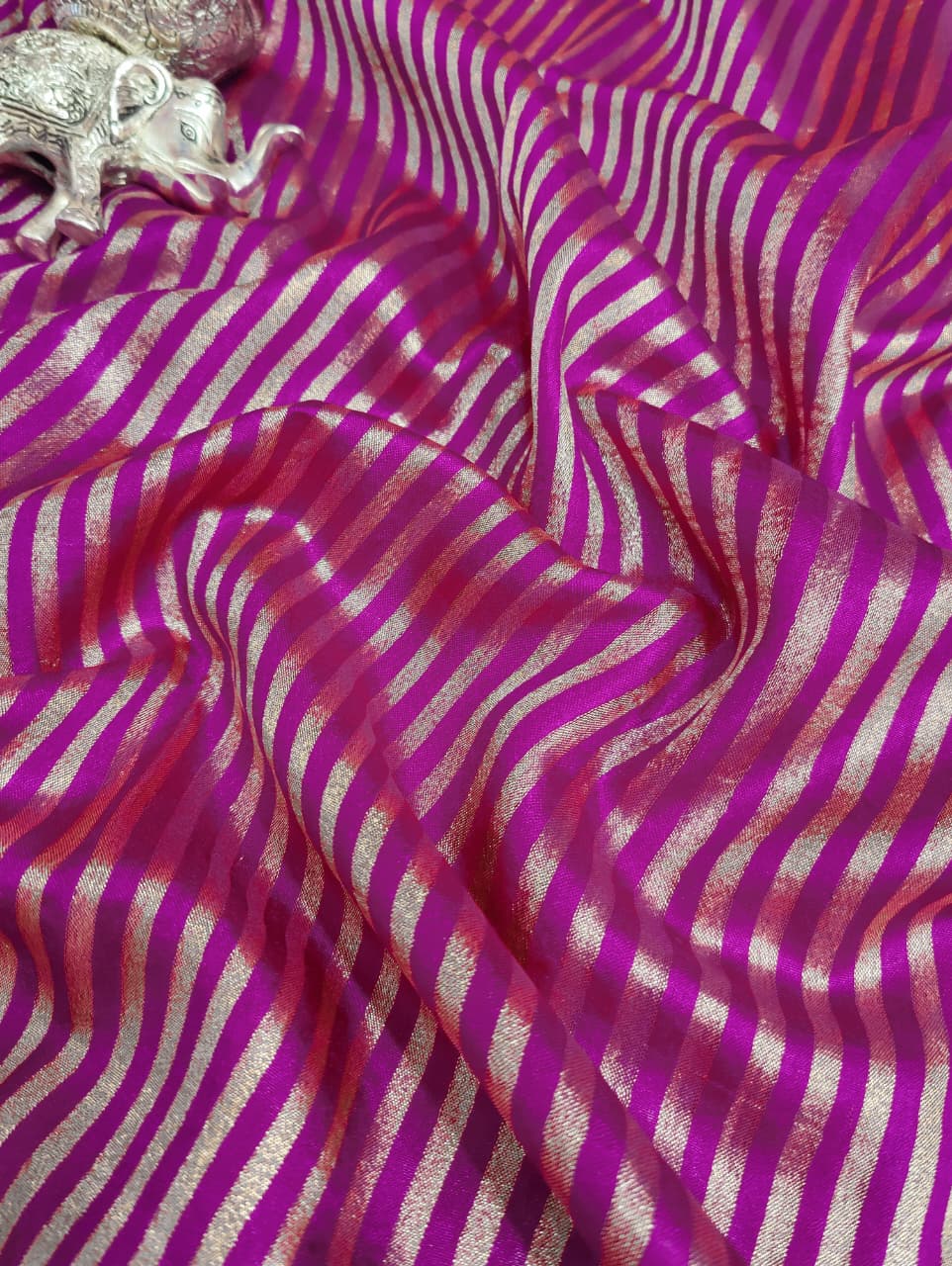 KcPc New Tissue Silk Banarasi Style With Zari weaving Saree KB