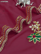 KcPc Georgette Traditional Style Saree with Gotapatti Work for Festive Wear