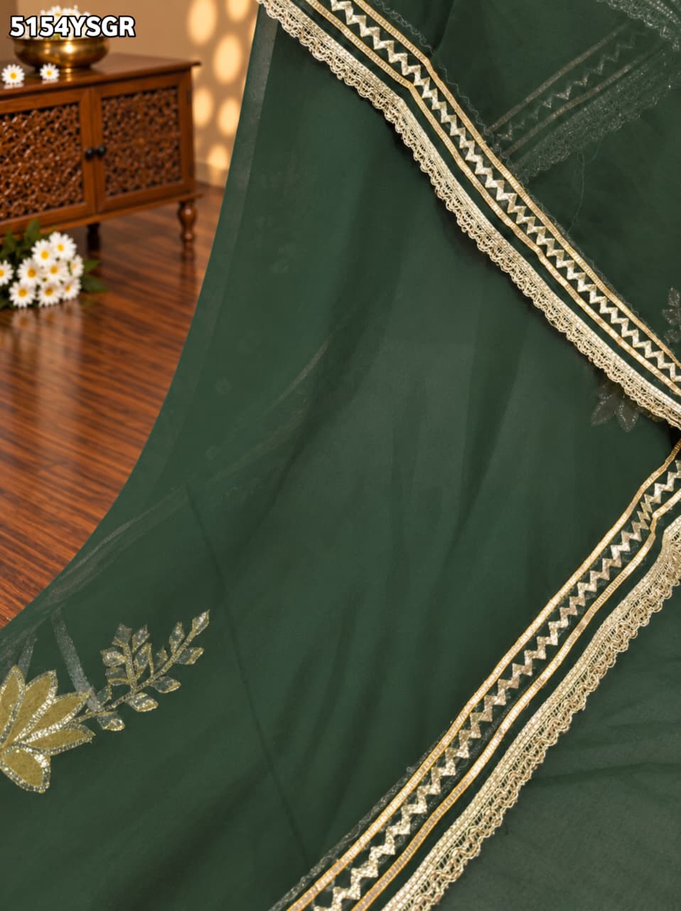 KcPc Designer Georgette Saree with Traditional Gotapatti Work for Festive Wear