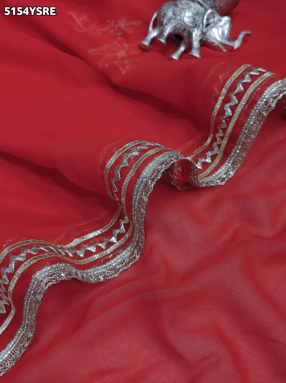 KcPc Traditional Style Georgette Saree Adorned with Gotapatti Work for Special Occasions
