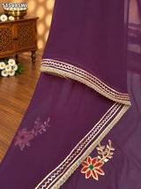 KcPc Georgette Festive Saree with Traditional Pattern and Detailed Gotapatti Work