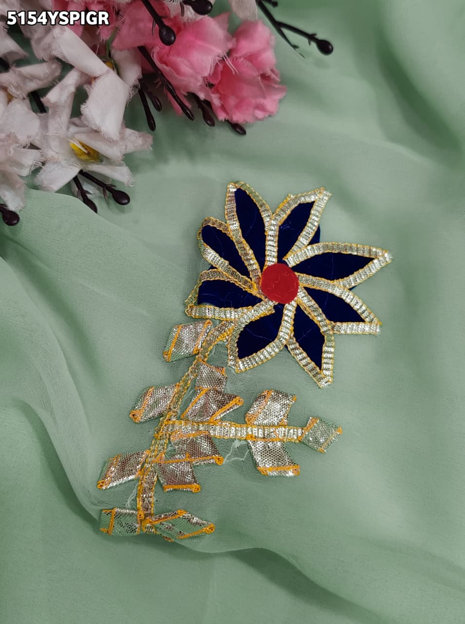 KcPc Designer Traditional Georgette Saree with Gotapatti Work for Festive Celebrations