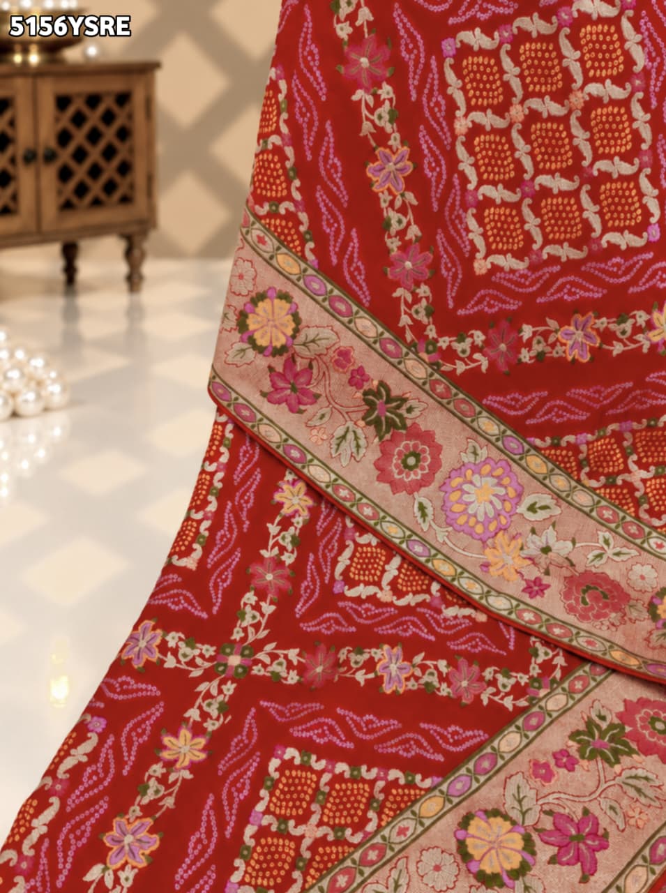 KcPc Georgette Meenakari Style Saree with Zari Weaving for Festive Wear