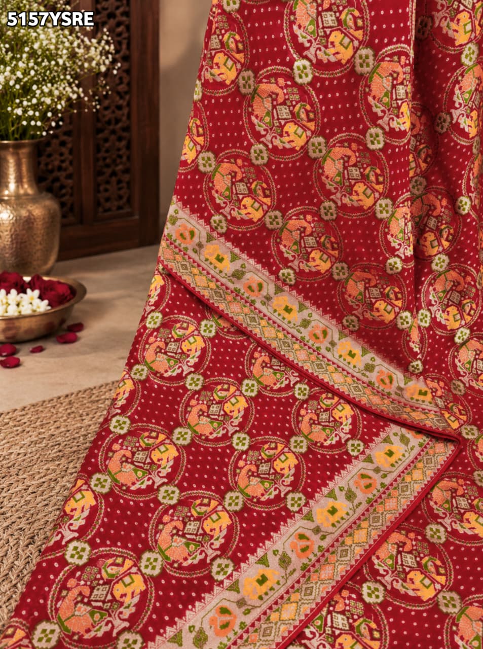 KcPc Georgette Banarasi Style Saree with Zari Weaving for Festive Wear