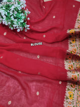 KcPc Georgette Banarasi Style Saree with Zari Weaving for Festive Wear