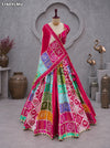 KcPc Crepe Silk Bandhani Lehenga with Traditional Gotapatti Work