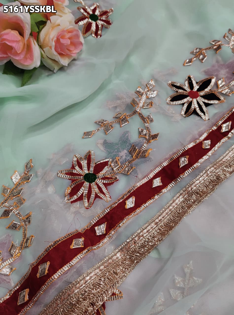 KcPc Georgette Traditional Saree with Elegant Gotapatti Work for Festive Wear