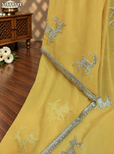 KcPc Designer Style Georgette Saree Featuring Traditional Gota Work