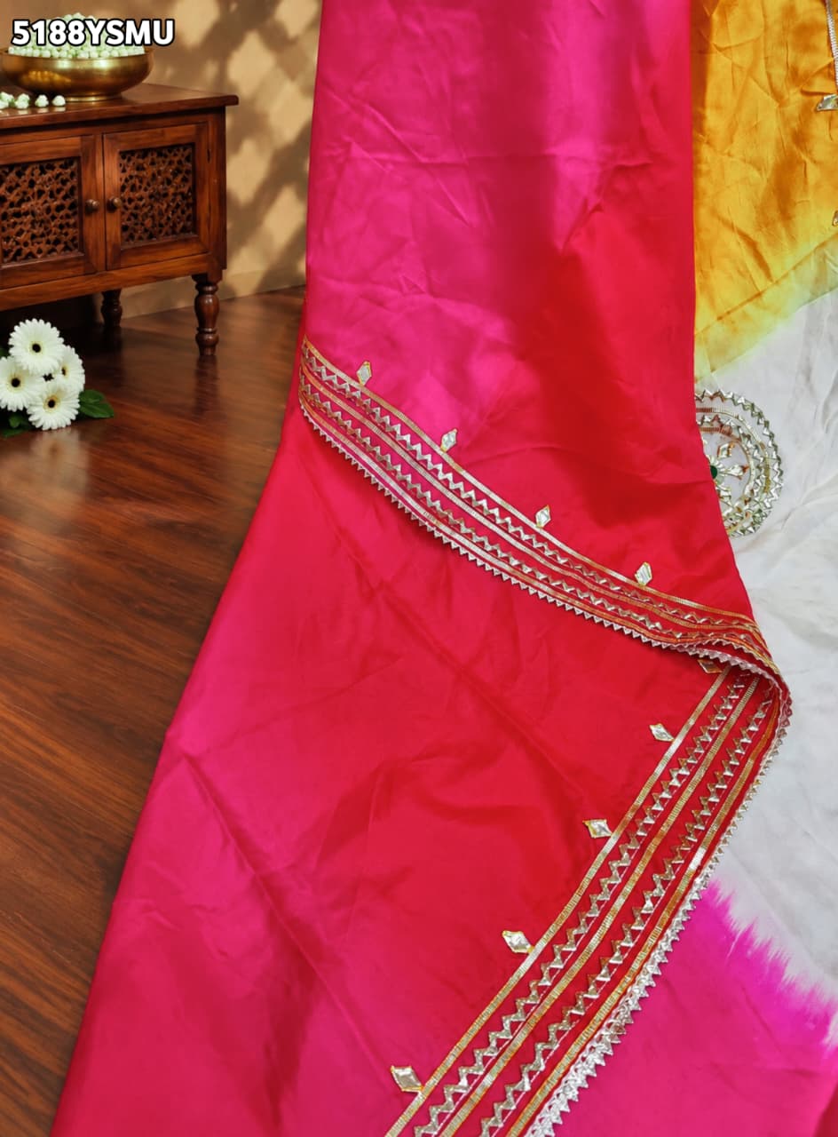 KcPc HO Silk Designer Saree with Traditional Gotapatti Work