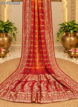 KcPc Designer Art Silk Bandhani Dupatta with Zari Weaving