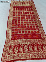 KcPc Art Silk Bandhani Dupatta Featuring Elegant Zari Weaving