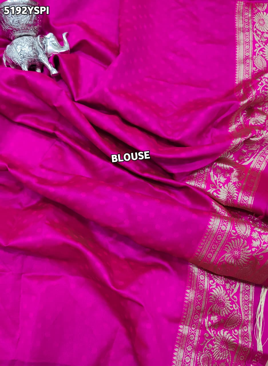 KcPc Traditional Banarasi Silk Saree with Zari Weaving and Blouse